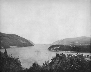 El río Hudson en West Point, c. 1897 de Unbekannt