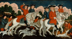 La partida de caza Nueva Jersey, ca. 1750 de Unbekannt
