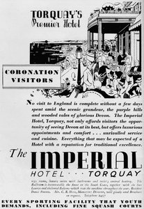 El Hotel Imperial, Torquay, 1937