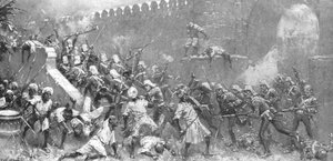 El Motín Indio, 1857-58: El Asalto a la Puerta de Cachemira, Delhi, 14 de septiembre de 1857, 1901 de Unbekannt