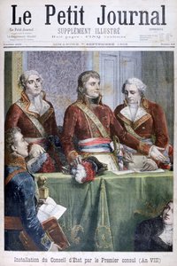La instalación del Consejo de Estado por el Primer Cónsul Napoleón de Unbekannt