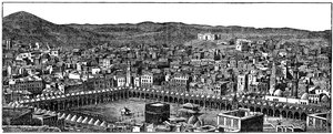 La Kaaba, mezquita Masjid al-Haram, La Meca, 1877 de Unbekannt