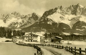 Las Montañas del Kaiser, Oberndorf, Tirol, Austria, c1935 de Unbekannt