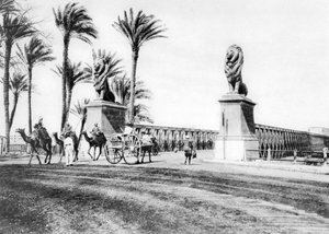 El Puente Kasr-El-Nile, El Cairo, Egipto, c1920s