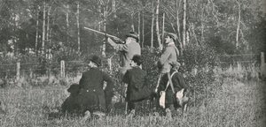 El rey disparando sobre las reservas de Sandringham, años 1900, 1910