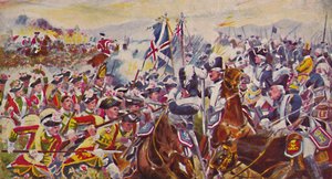 La Infantería Ligera del Rey de Yorkshire. La batalla en los campos de rosas en Minden, 1759, 1939 de Unbekannt