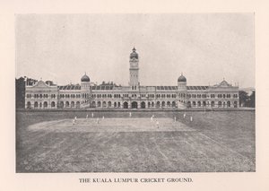 El campo de cricket de Kuala Lumpur, Malasia, 1912