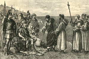 El desembarco de San Agustín en Kent, 597AD, 1890 de Unbekannt