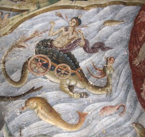 El Juicio Final (detalle): El mar entregó a sus muertos, 1321-1322 de Unbekannt