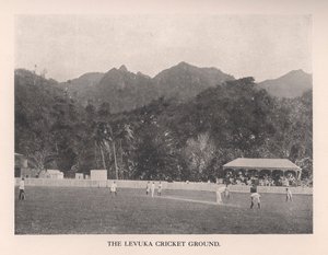 El campo de cricket de Levuka, Fiji, 1912
