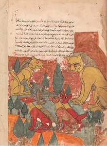 La Leona Aconseja a su Hijo, Folio de un Kalila wa Dimna