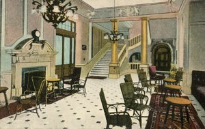 El salón, Abercorn Rooms, Liverpool Street Hotel, c1907 de Unbekannt