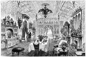 La sala de almuerzos en el Ayuntamiento, Birmingham, West Midlands, 1887