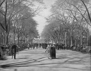 El Mall, Central Park, Nueva York, c1897 de Unbekannt