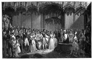 El matrimonio de la Reina Victoria y el Príncipe Alberto, 1840 de Unbekannt