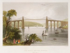 El puente de Menai, Bangor, Gales del Norte de Unbekannt