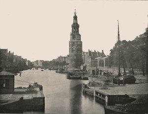 La Montelbaanstoren, Ámsterdam, Países Bajos, 1895