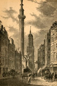 El Monumento y la Iglesia de San Magnus, alrededor de 1800, 1897 de Unbekannt