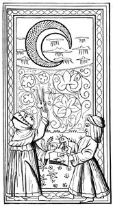 La Luna, carta del tarot, siglo XIV, 1870