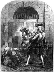 El Asesinato del actor William Mountford, 1692, siglo XIX de Unbekannt