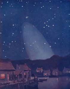 El misterioso cono de luz en el cielo, 1935 de Unbekannt