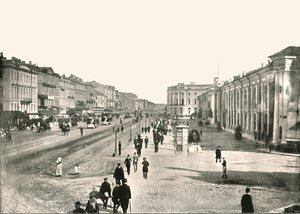 La avenida Nevski, San Petersburgo, Rusia, 1895 de Unbekannt