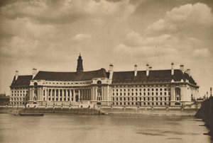 El Nuevo Palacio en el Támesis que es la Sede del Consejo del Condado de Londres de Unbekannt