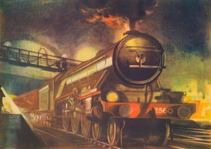 El Night Scotsman, L.N.E.R., saliendo de Kings Cross, 1940