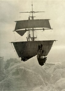 El Nimrod detenido en el hielo, 1908, 1909