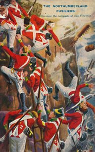 Los Fusileros de Northumberland. Asaltando las murallas de San Vicente, 1812 de Unbekannt
