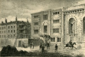 La antigua oficina de correos, en Lombard Street, alrededor de 1800, c. 1872 de Unbekannt