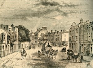 El viejo pueblo de Vauxhall, con entrada a los jardines de Unbekannt