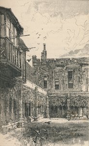 Los claustros exteriores y la ventana de Ana Bolena, 1895 de Unbekannt
