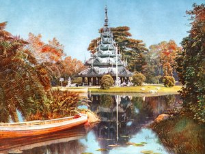 La Pagoda, Jardines del Edén, Calcuta, India, principios del siglo XX