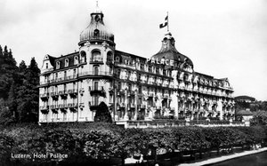 El Hotel Palace, Lucerna, Suiza, principios del siglo XX de Unbekannt