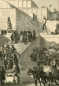 El Palacio de Kouyunjik, Restaurado. Después de Layard, 1890 de Unbekannt