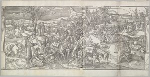 El paso de una caravana del friso Ces Moeurs et fachons de faire de Turcz Customs..., 1553 de Unbekannt