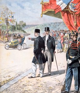 El Shah persa Mozzafar al-Din Shah Qajar en Francia, 1902