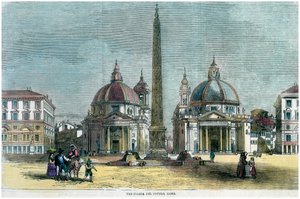 La Piazza del Popolo, Roma, Italia de Unbekannt
