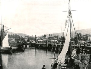 El puerto de Hobart, Tasmania, Australia, 1895 de Unbekannt