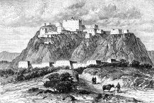 El palacio de Potala en Lhasa, Tíbet, en el siglo XVII, c. 1890 de Unbekannt