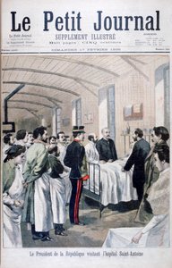 El Presidente de la República, Félix Faure, visitando el Hospital Saint-Antoine, París, 1895