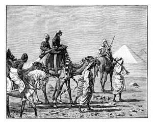 El Príncipe de Gales en las Pirámides, c1861