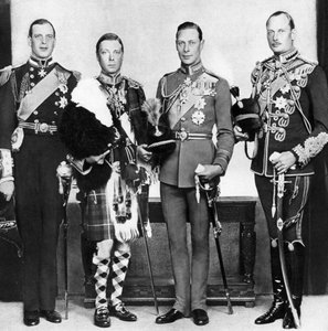 El Príncipe de Gales con sus hermanos, c1930s de Unbekannt