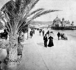 La Promenade des Anglais, Niza, Francia, finales del siglo XIX