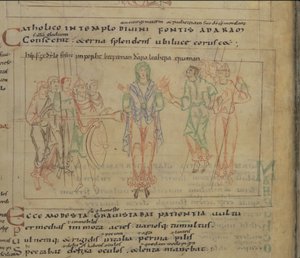 La Psychomachia de Prudencio, siglo XI de Unbekannt