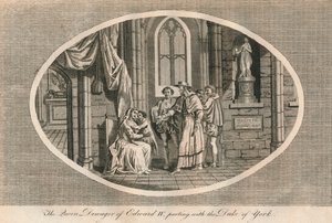 La Reina Viuda de Eduardo IV despidiéndose de su hijo, el Duque de York, 1483 1793 de Unbekannt