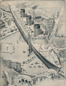 El Queen Mary en relación con Trafalgar Square, Londres, 1936 de Unbekannt