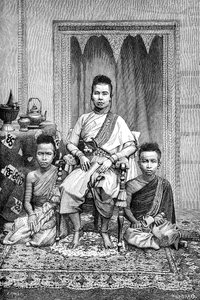 La Reina Madre de los Khmer de Camboya, Camboya, 1895 de Unbekannt
