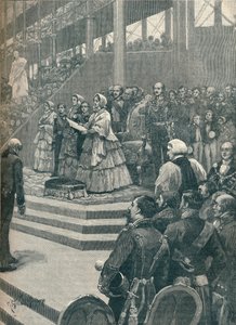 La reina inaugurando el Palacio de Cristal, 1906